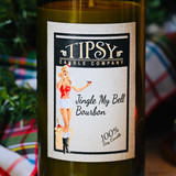 Jingle My Bell Bourbon Soy Wine Bottle Candle by Tipsy Candle Company