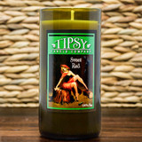 Sweet Red Soy Candle in Repurposed Wine Bottle