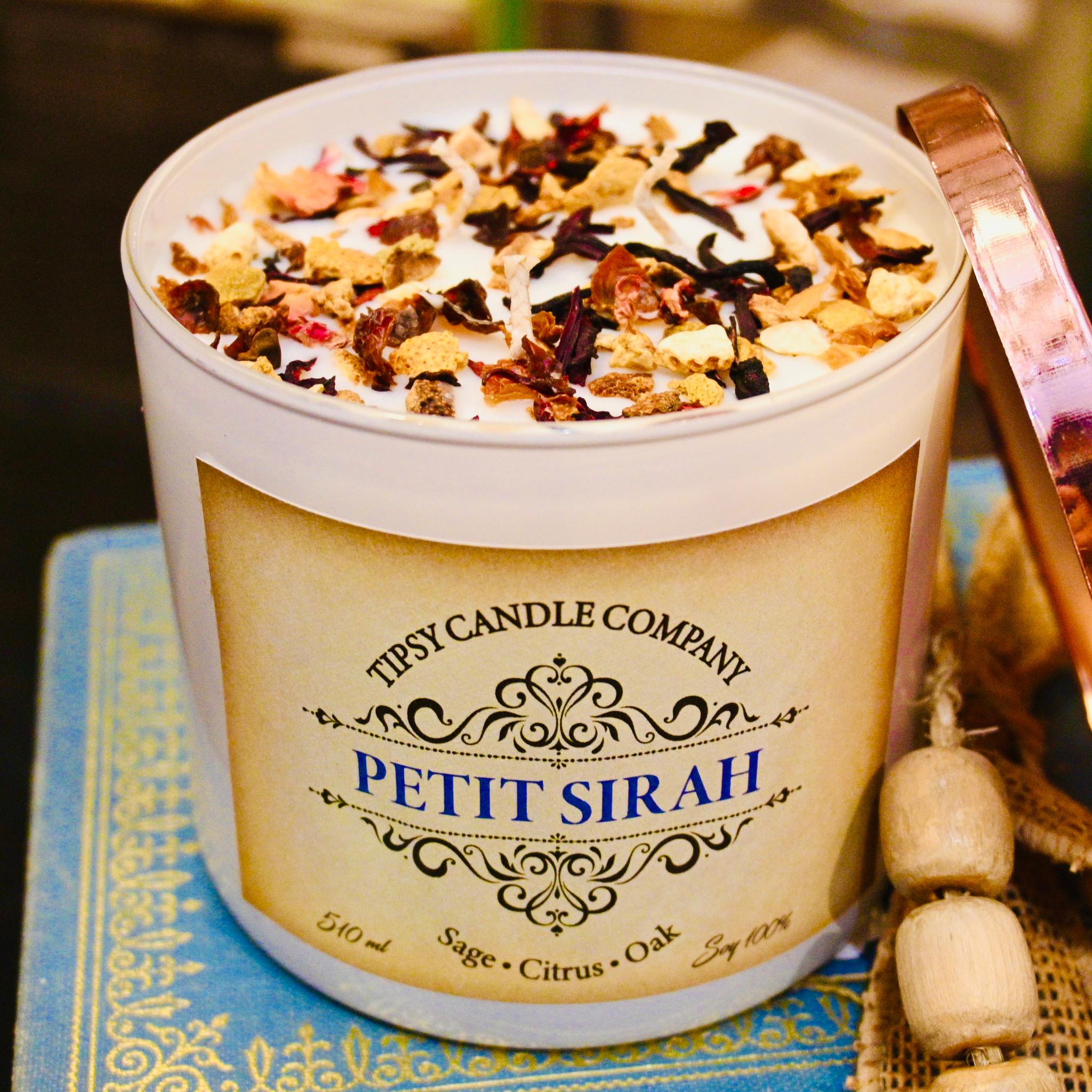 Petit Sirah Triple Wick Soy Candle - Tipsy Candle Company