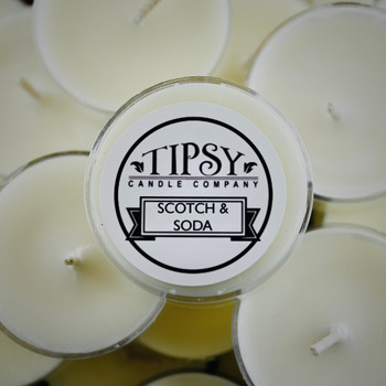 Scotch and Soda Soy Tealight made by Tipsy Candle Company
