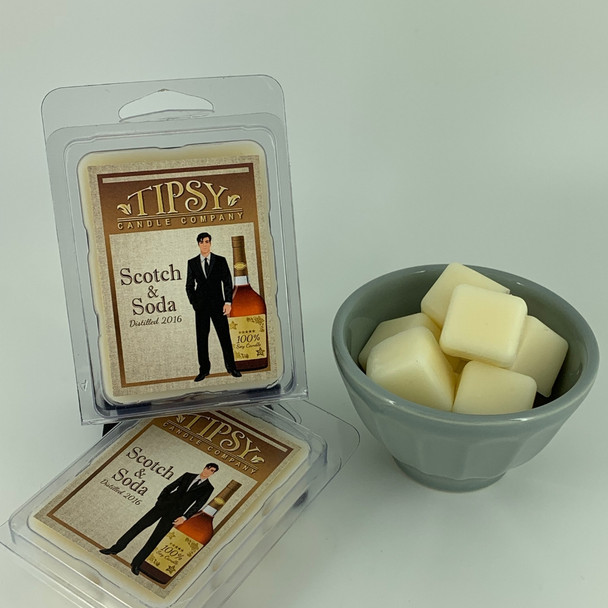Scotch and Soda Soy Wax Melts made by Tipsy Candle Company.