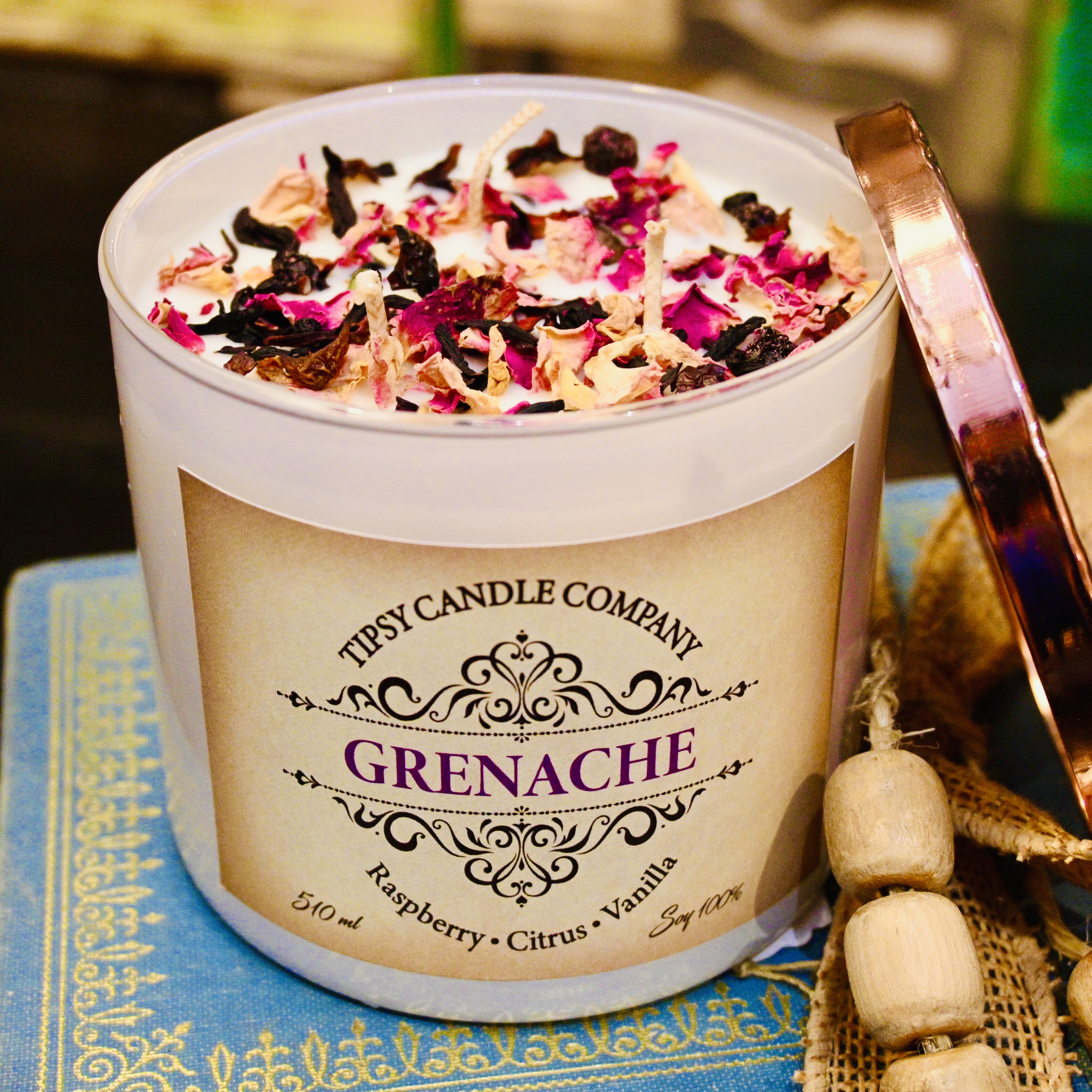 Grenache 3 wick Soy Candle made by Tipsy Candle Company