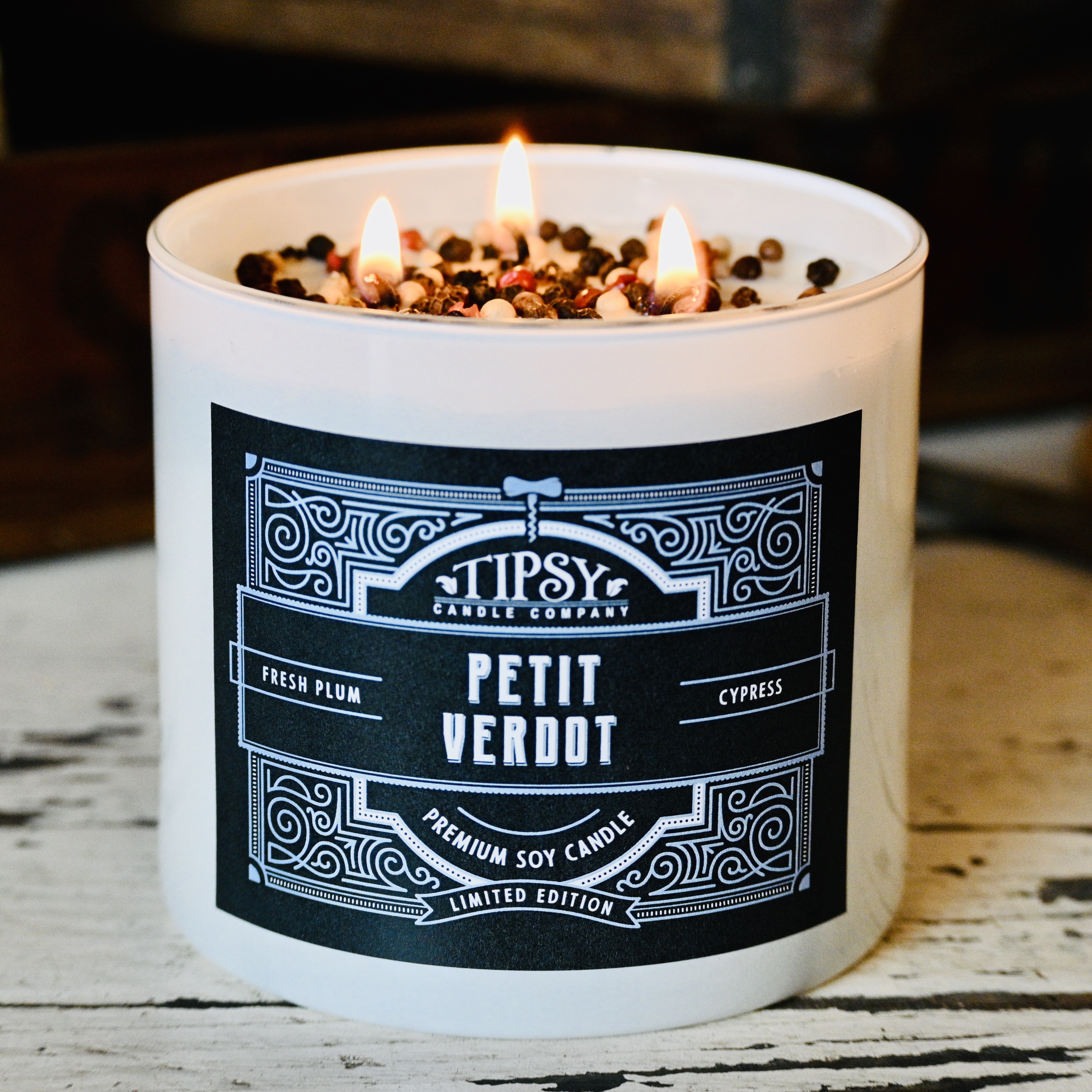 Petit Verdot Soy Candle made by Tipsy Candle Company