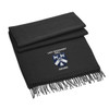 Black Lady Margaret College Embroidered Scarf