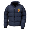 College Classic Embroidered  Puffer Jacket - Navy