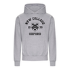 Colleges One Colour Print Hoodie - Grey