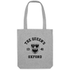 Colleges One Colour Print Patch Tote Bag - Grey