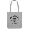 Colleges One Colour Print Patch Tote Bag - Grey