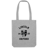 Colleges One Colour Print Patch Tote Bag - Grey