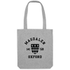 Colleges One Colour Print Patch Tote Bag - Grey