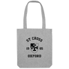 Colleges One Colour Print Patch Tote Bag - Grey