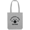 Colleges One Colour Print Patch Tote Bag - Grey