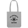 Colleges One Colour Print Patch Tote Bag - Grey