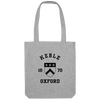 Colleges One Colour Print Patch Tote Bag - Grey