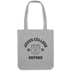 Colleges One Colour Print Patch Tote Bag - Grey