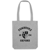 Colleges One Colour Print Patch Tote Bag - Grey