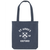 Colleges One Colour Print Patch Tote Bag - Navy