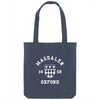 Colleges One Colour Print Patch Tote Bag - Navy