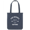 Colleges One Colour Print Patch Tote Bag - Navy