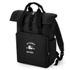 Oxford College Roll-Top Backpack – Black – Single Colour
