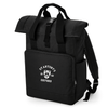 Oxford College Roll-Top Backpack – Black – Single Colour