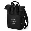 Oxford College Roll-Top Backpack – Black – Single Colour