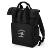 Oxford College Roll-Top Backpack – Black – Single Colour