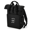 Oxford College Roll-Top Backpack – Black – Single Colour