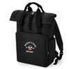 Oxford College Roll-Top Backpack – Black – College Colours