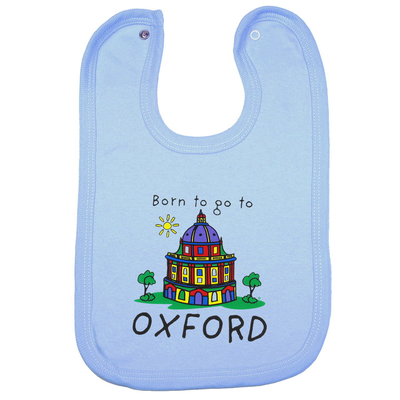 Born To Go To Oxford Baby Bib Born To Go To Oxford Baby Bib