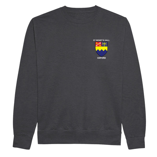 St Benet's Hall Embroidered Sweatshirt - Charcoal