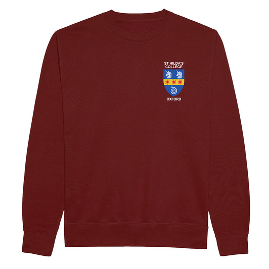 St Hilda's College Embroidered Sweatshirt - Burgundy