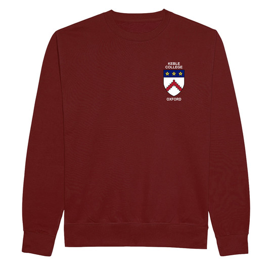 Keble College Embroidered Sweatshirt - Burgundy