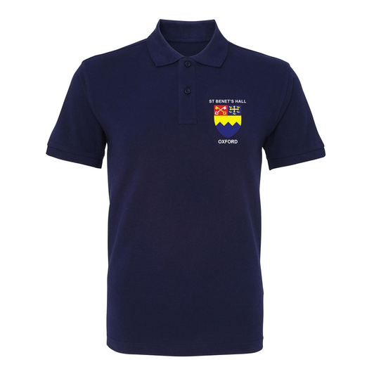 St Benet's Hall Embroidered Mens Polo Shirt - Navy