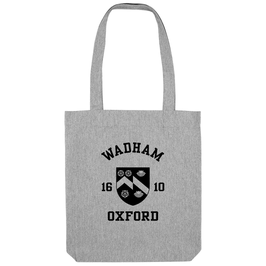 Colleges One Colour Print Patch Tote Bag - Grey