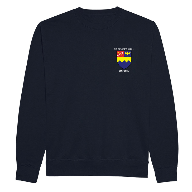 St Benet's Hall Embroidered Sweatshirt - Navy