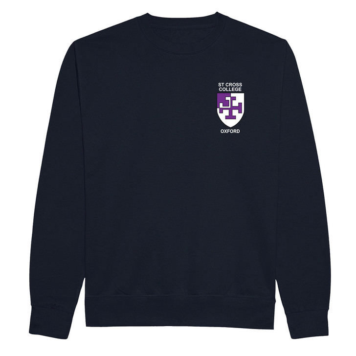 St Cross College Embroidered Sweatshirt - Navy