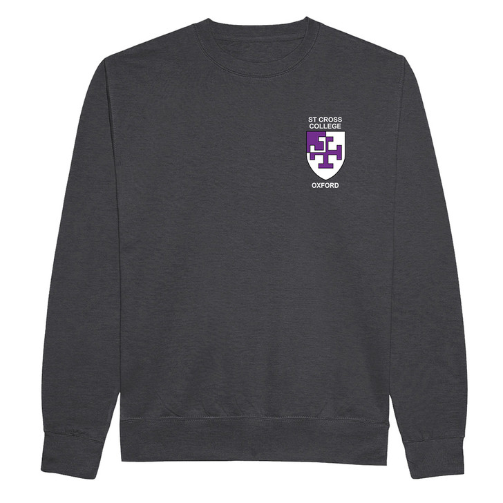 St Cross College Embroidered Sweatshirt - Charcoal