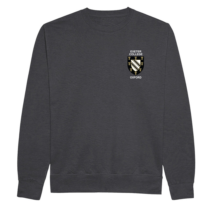 Exeter College Embroidered Sweatshirt - Charcoal