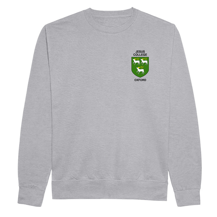 Jesus College Embroidered Sweatshirt - Heather Grey