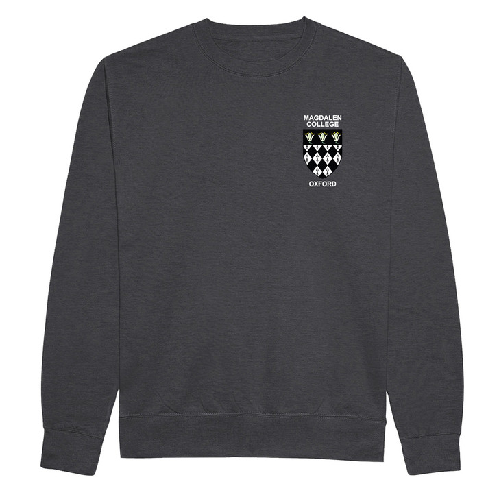 Magdalen College Embroidered Sweatshirt - Charcoal