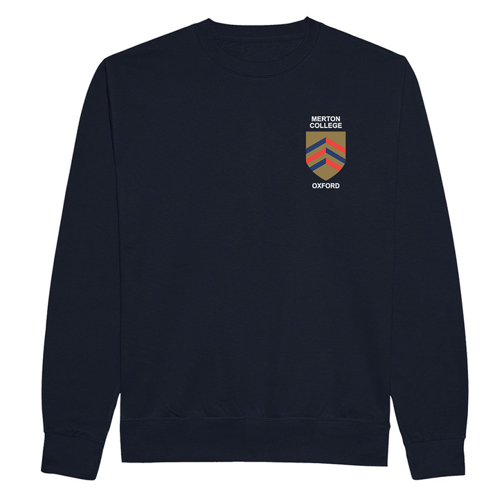 Merton College Embroidered Sweatshirt - Navy