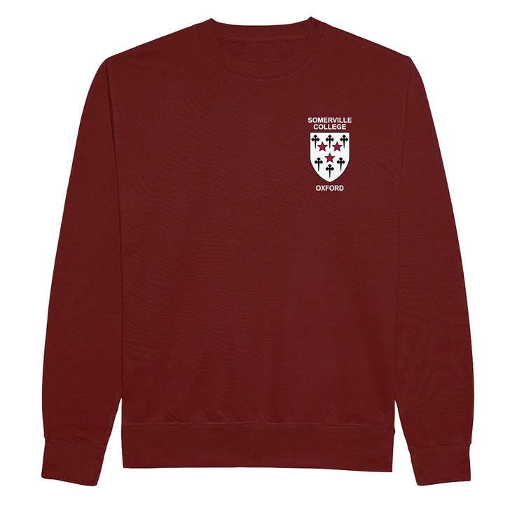 Somerville College Embroidered Sweatshirt - Burgundy