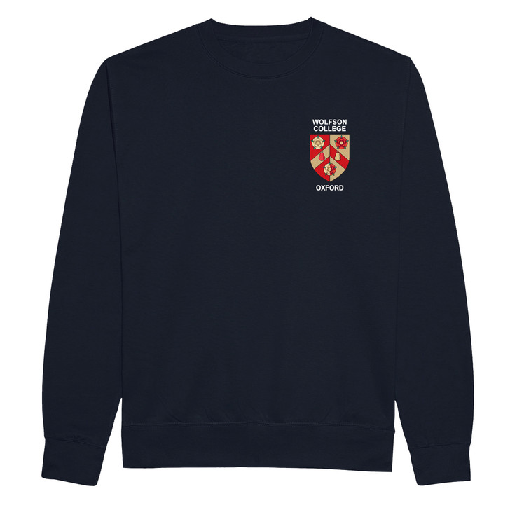 Wolfson College Embroidered Sweatshirt - NAVY