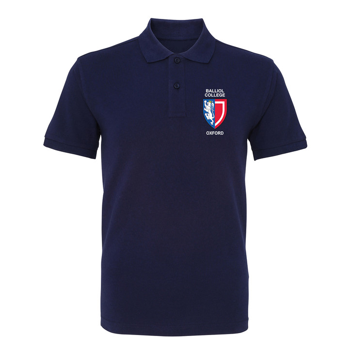 Balliol College Embroidered Mens Polo - Navy