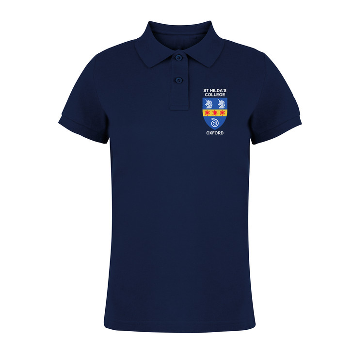 St Hilda's College Embroidered Womens Polo Shirt - Navy