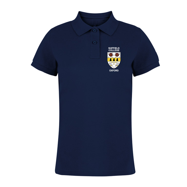 Nuffield College Embroidered Womens Polo Shirt - Navy