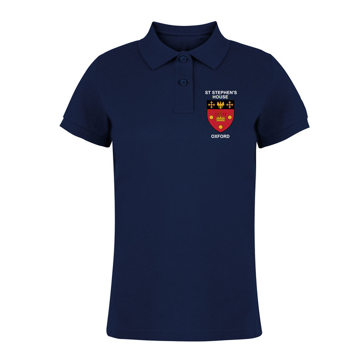 St Stephen's House College Embroidered Womens Polo Shirt - Navy