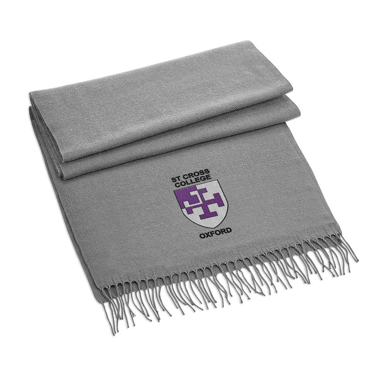 Grey St Cross College Embroidered Scarf