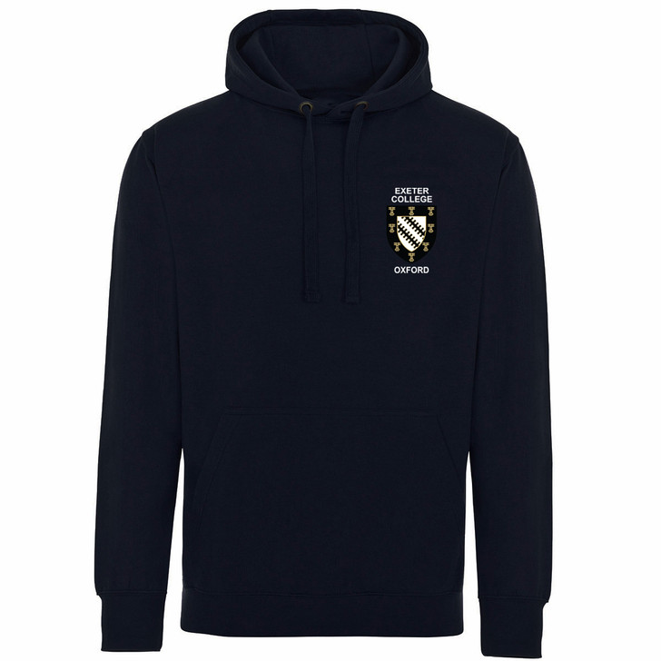 Exeter College embroidered Hoodie - Navy - Medium 